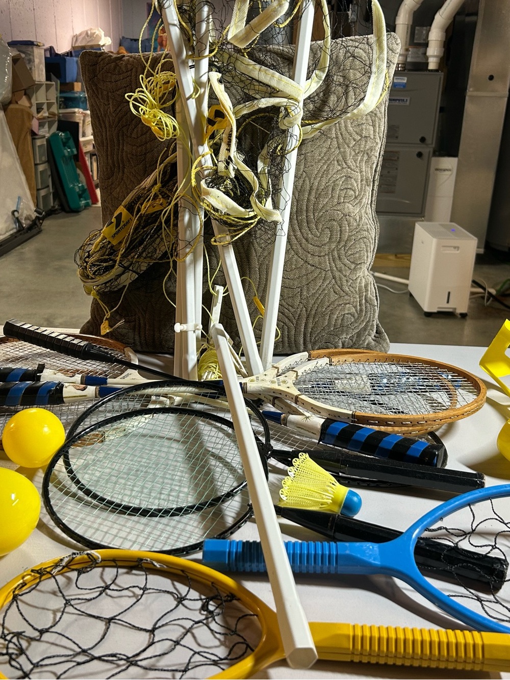 Home Backyard Badminton and Paddle Set - Yellow and Blue